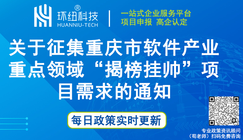 关于征集重庆市软件产业重点领域揭榜挂帅项目需求的通知